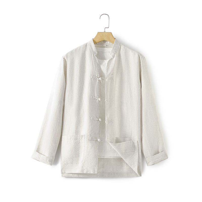 Linen Shirt Chinese-style Loose Men