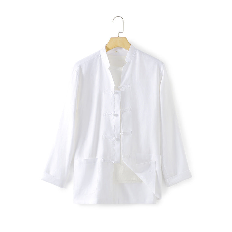 Linen Shirt Chinese-style Loose Men