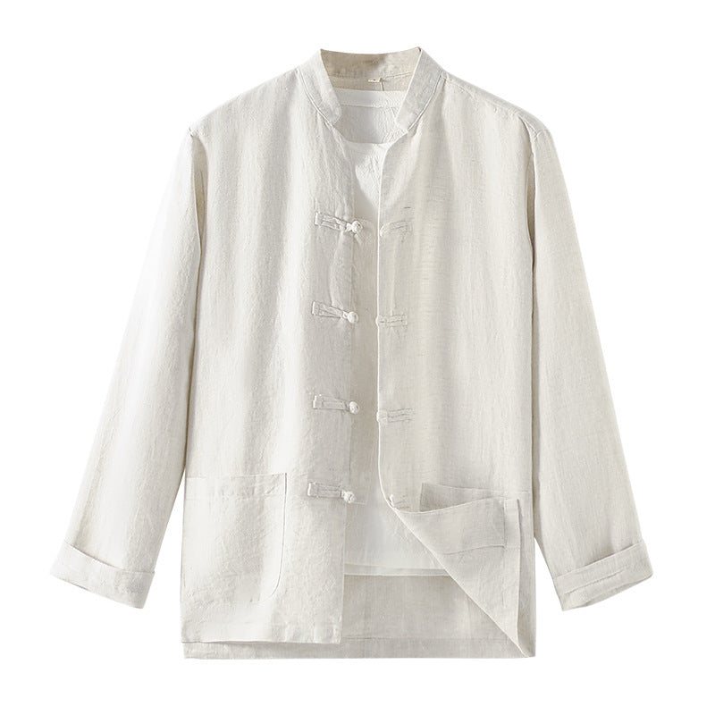 Linen Shirt Chinese-style Loose Men